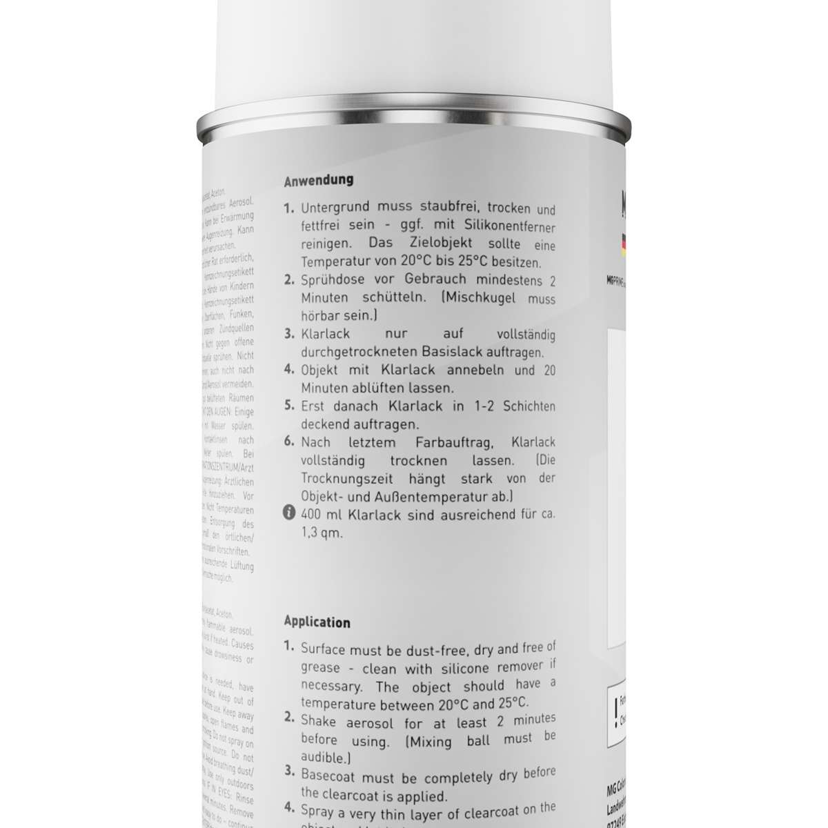 MG PRIME 2K Acryl Spraydose RAL 3000 Feuerrot, 400 Ml – Glänzend, Schnelltrocknend, Made In Germany